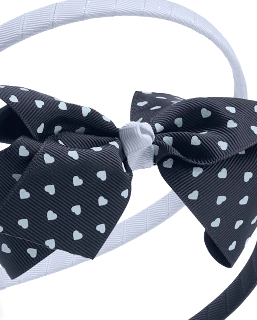 Girls Bow Heart Headband 2-Pack - Uniform