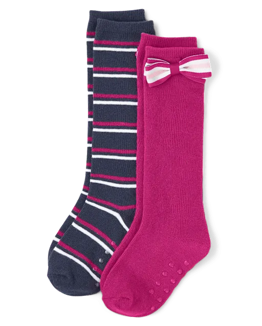 Girls Knee Socks 2-Pack - Uniform