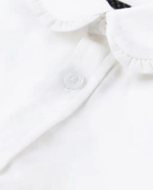 Girls Wrinkle-Resistant Ruffle Poplin Button Up Shirt - Uniform