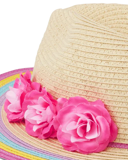 Girls Flower Sun Hat - Splish-Splash