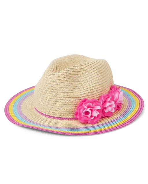 Girls Flower Sun Hat - Splish-Splash