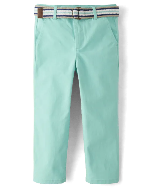 Boys Belted Chino Pants - Spring Celebrations