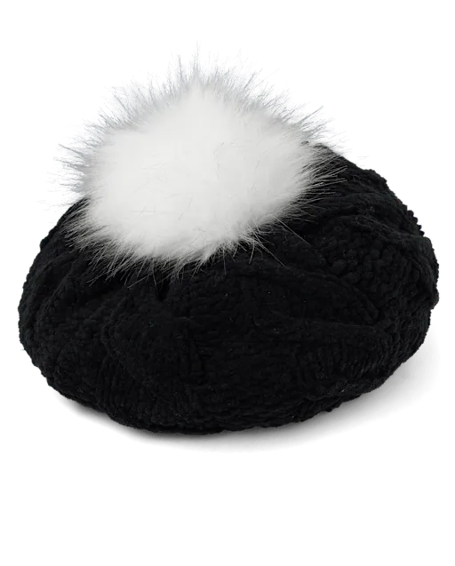 Girls Pom Pom Beret - All Dressed Up