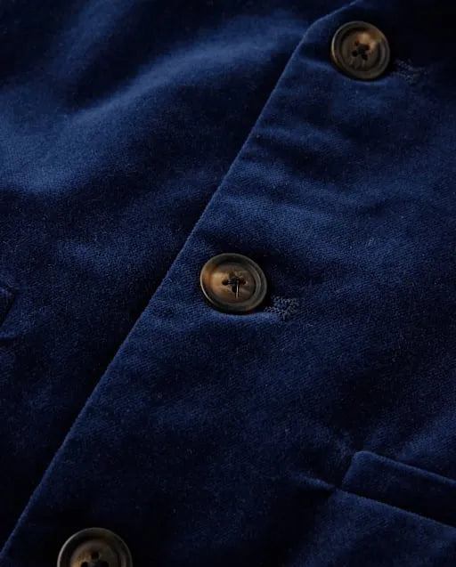 Boys Velvet Suit Vest - Royal Christmas