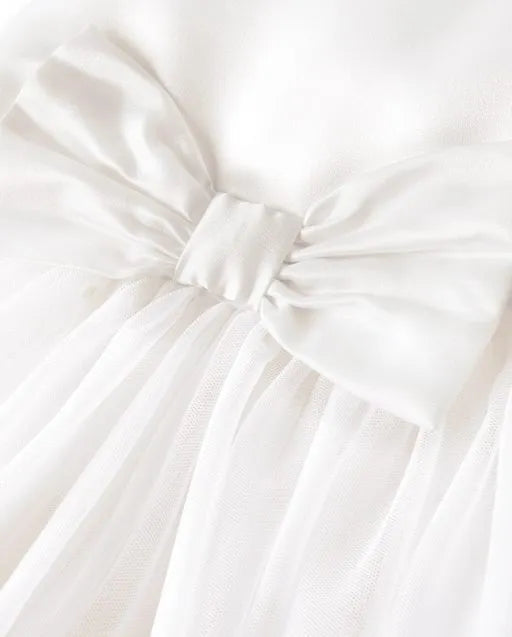 Girls Bow Tulle Dress - Special Occasions