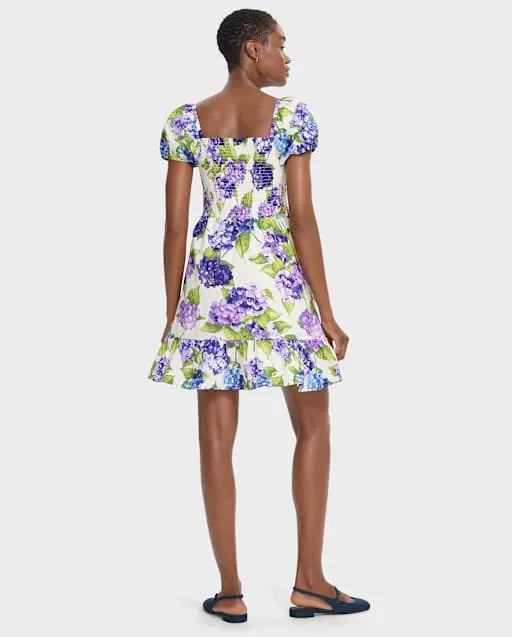 Womens Mommy And Me Floral Tiered Dress - Lavender Fields