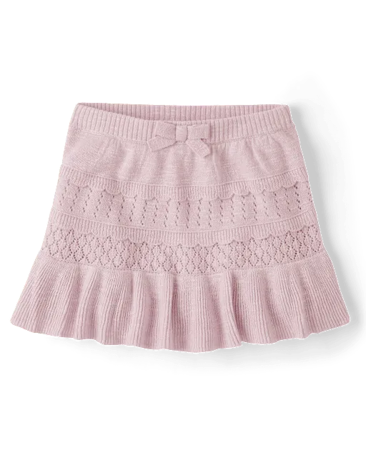 Girls Pointelle Sweater Peplum Skirt - Magical Meadows