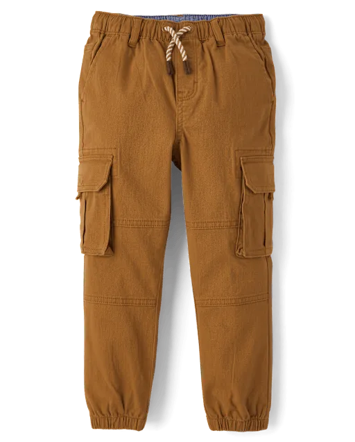 Boys Pull On Cargo Jogger Pants - Little Essentials