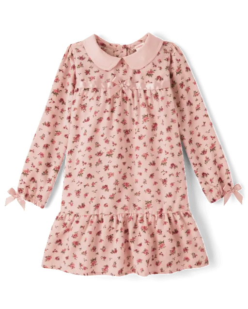 Girls Floral Ruffle Nightgown