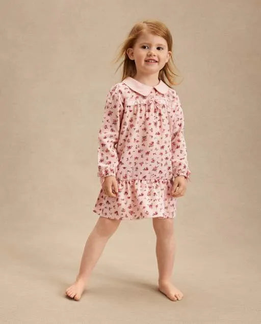 Girls Floral Ruffle Nightgown