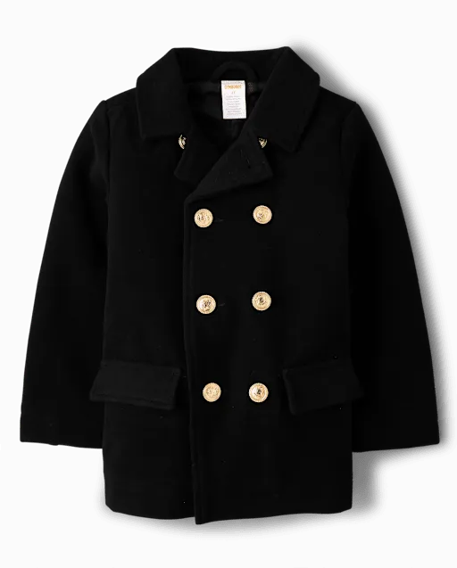 Boys Peacoat - Royal Christmas
