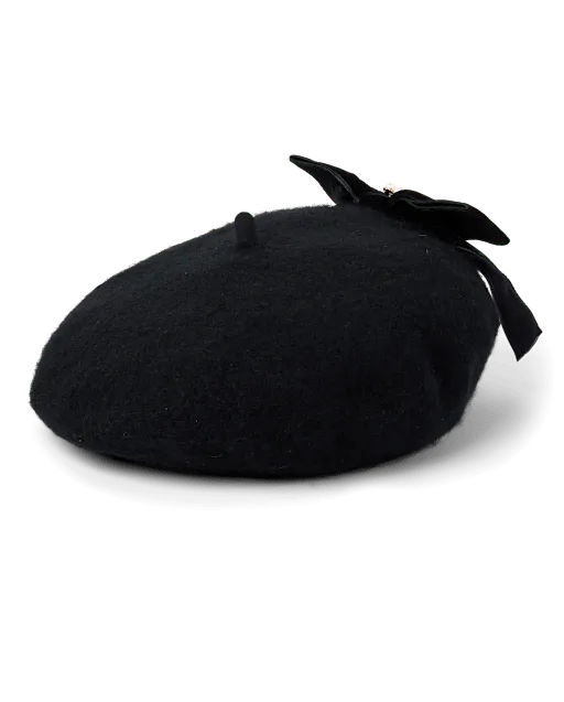 Girls Bow Beret - Petit Paris