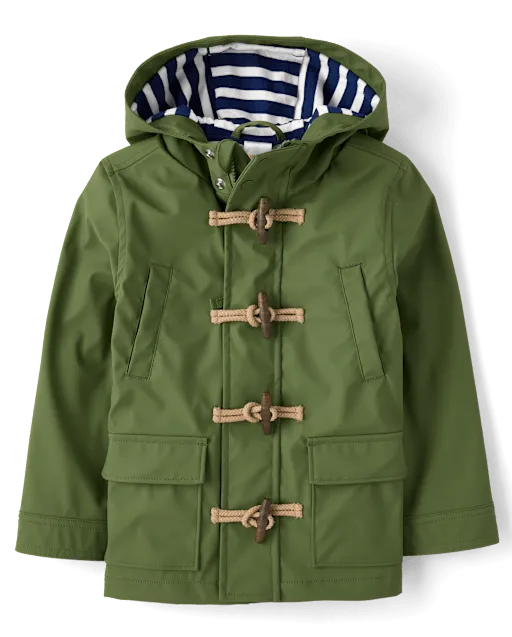 Boys Hooded Rain Jacket - Driftwood Bay