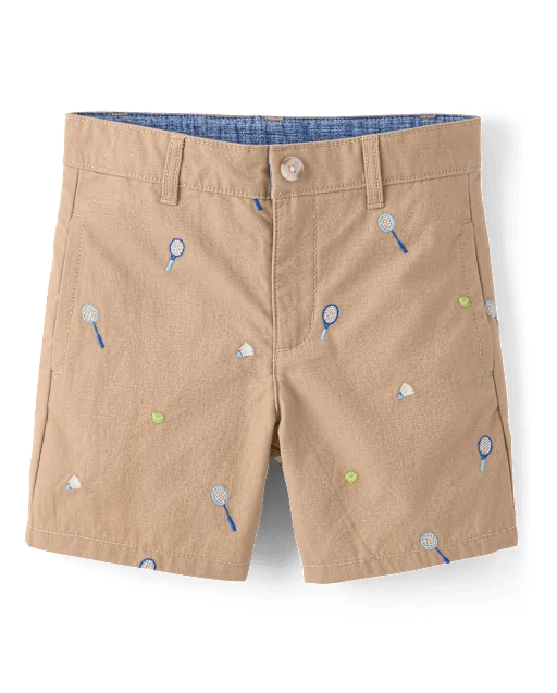 Boys Embroidered Sports Chino Shorts - Club House