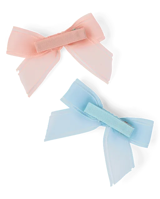 Girls Bow Hair Clip 4-Pack - Enchanted Garden