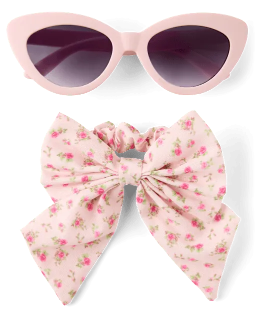 Girl Floral Sunglasses 2-Piece Accessory Set - Swim Shop