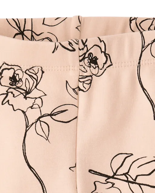 Girls Rose Leggings - Petit Paris