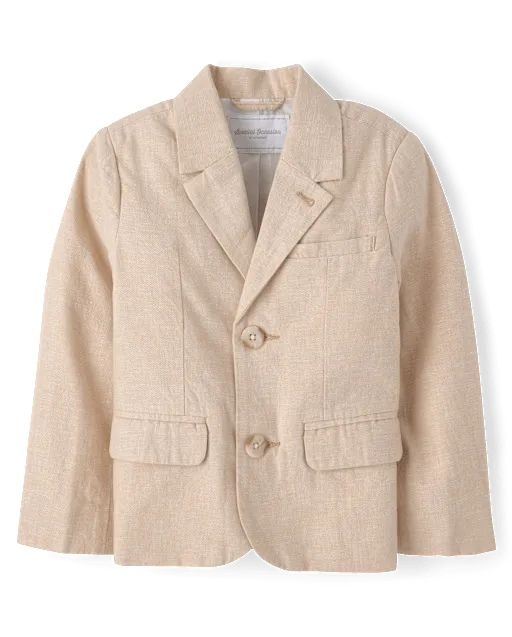 Boys Linen-Blend Blazer - Special Occasions