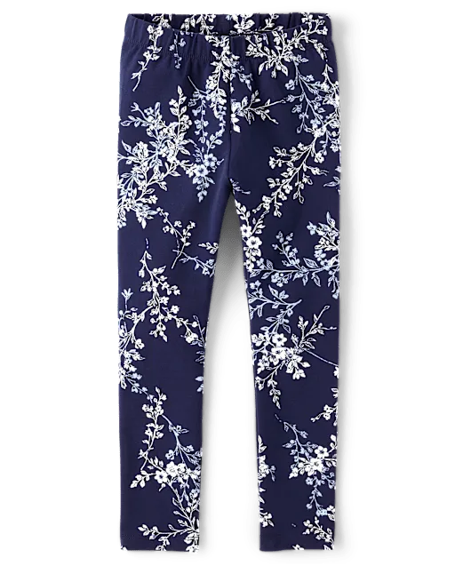 Girls Floral Leggings - Driftwood Bay