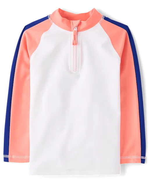 Boys Colorblock Quarter Zip Rashguard - Swim Shop