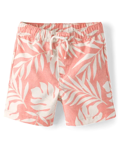 Boys Tropical Leaf Swim Trunks - Swim Shop