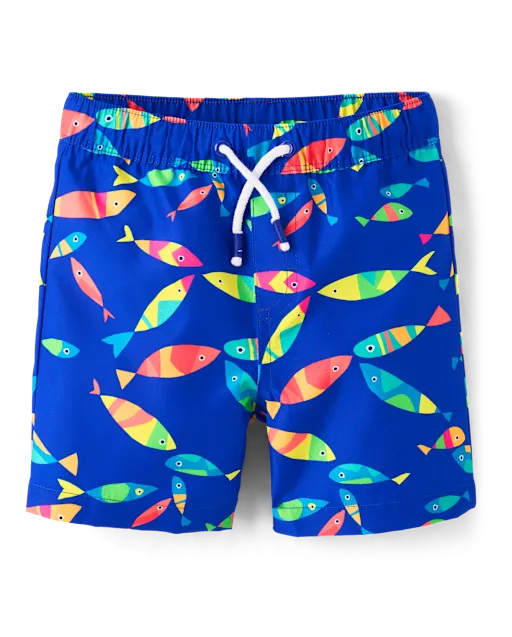 Boys Fish Swim Trunks - Swim Shop