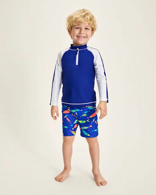 Boys Fish Swim Trunks - Swim Shop