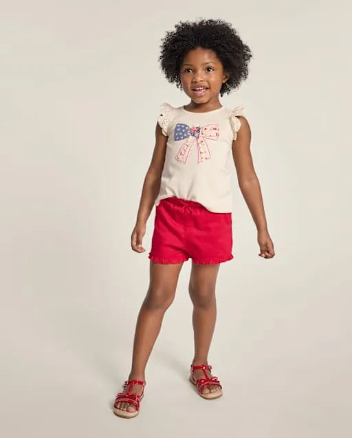 Girls Bow Sandals - Nantucket Charm