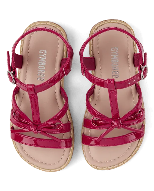 Girls Bow Sandals - Nantucket Charm