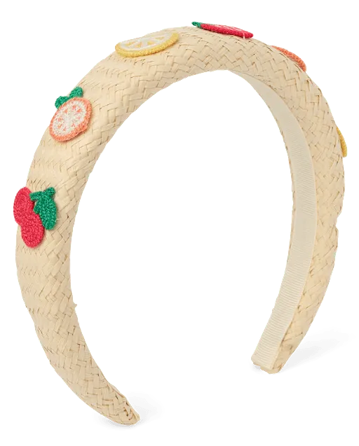 Girls Raffia Fruit Headband - Amalfi Coast