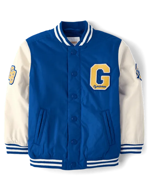 Boys Embroidered Varsity Jacket - Collegiate Club