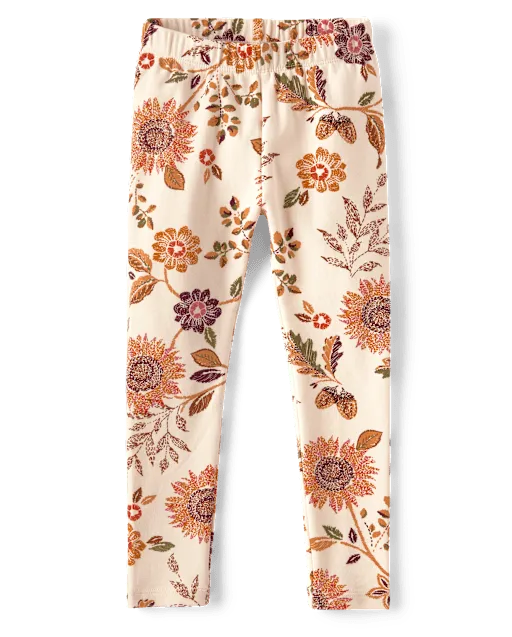 Girls Floral Leggings - The Harvest Edit