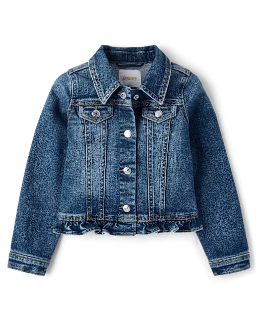 Girls Flutter Denim Jacket - Little Essentials