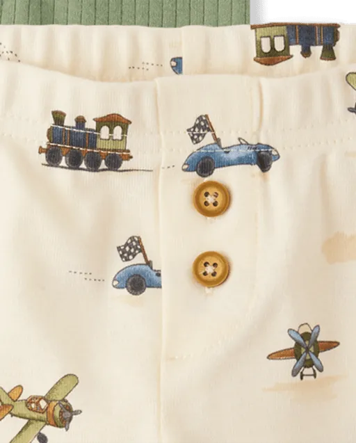 Baby Boys Vehicle Pants 3-Pack