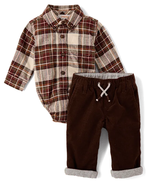 Baby Boys Plaid 2-Piece Outfit Set - Countryside Manor
