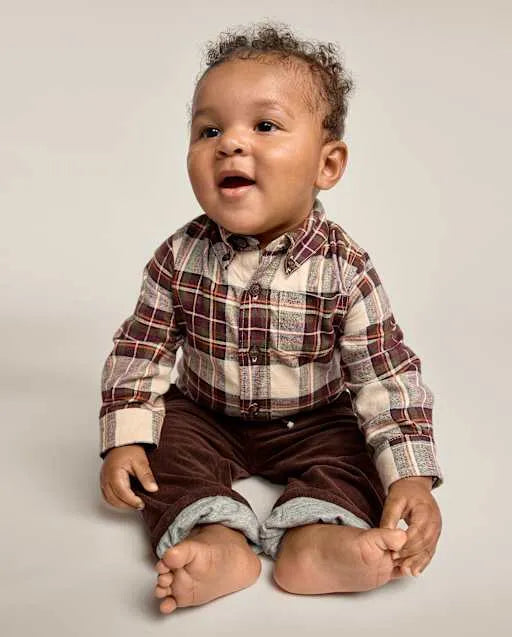 Baby Boys Plaid 2-Piece Outfit Set - Countryside Manor
