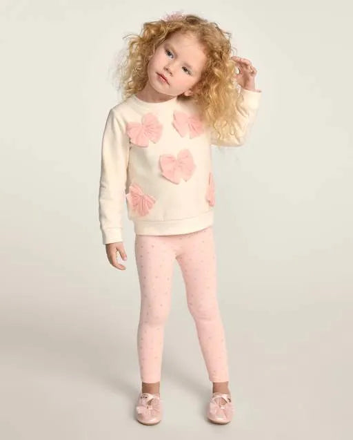 Girls Glitter Star Leggings - Le Petite Ballet