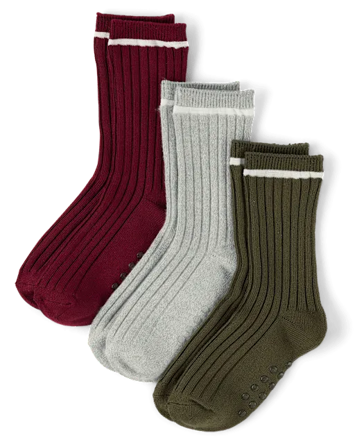 Boys Crew Socks 3-Pack - Little Essentials