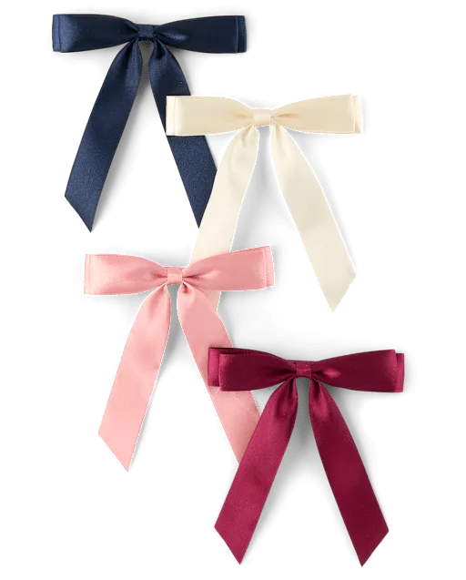 Girls Bow Hair Clip 4-Pack - Blue Sky Mountain