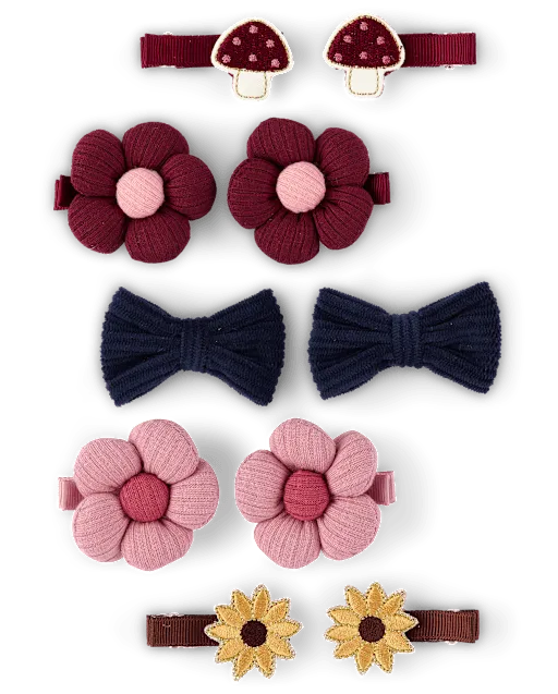 Girls Floral Hair Clip 10-Pack - The Harvest Edit