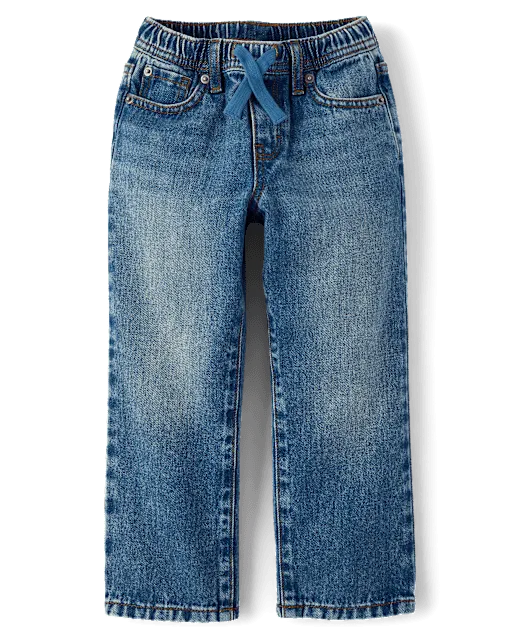 Boys Pull On Wide Leg Jeans - Little Essentials