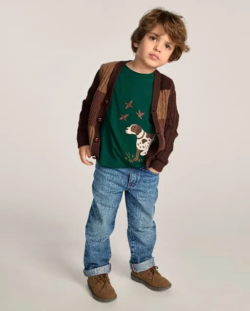 Boys Pull On Wide Leg Jeans - Little Essentials