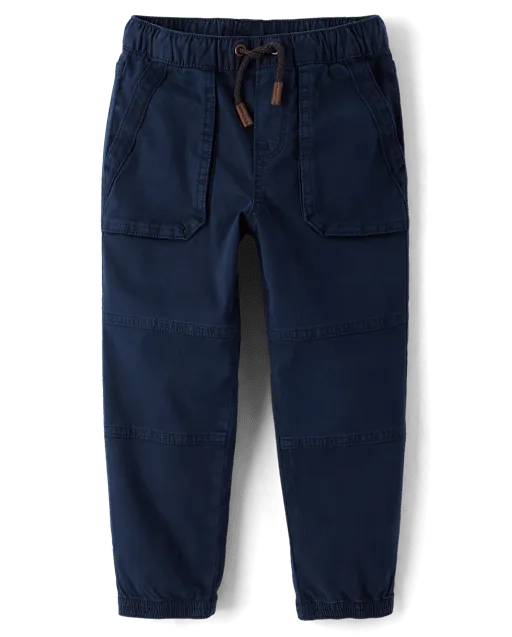 Boys Garment Dyed Pull On Jogger Pants - Little Essentials