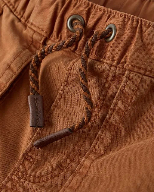 Boys Garment Dyed Pull On Jogger Pants - Little Essentials