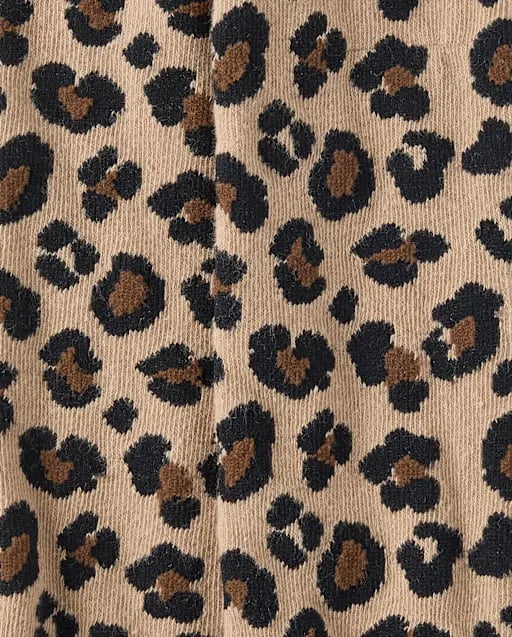 Girls Leopard Ribbed Tights 2-Pack - The Leopard Edit
