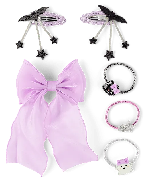 Girls Halloween 6-Piece Hair Set - Trick or Treat