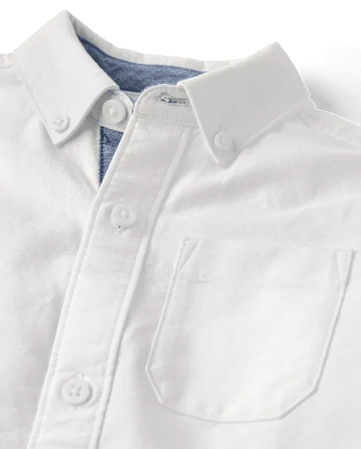 Boys Oxford Button Up Shirt - Little Essentials