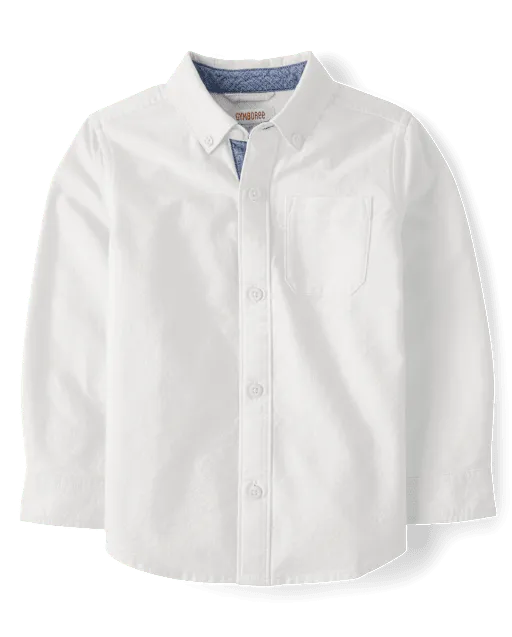 Boys Oxford Button Up Shirt - Little Essentials