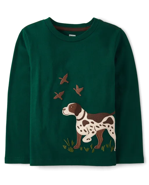 Boys Applique Dog Top - Countryside Manor