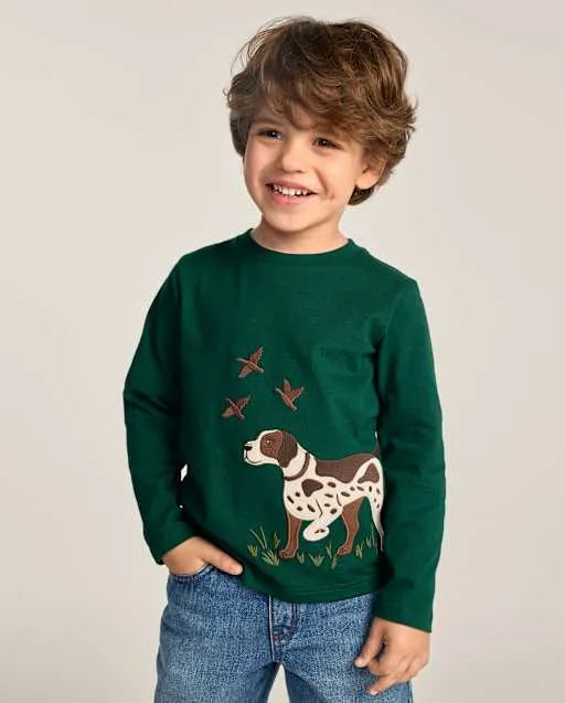 Boys Applique Dog Top - Countryside Manor